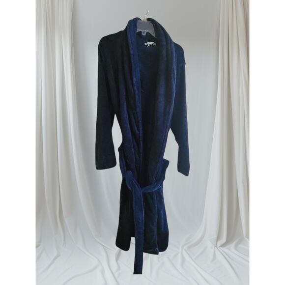 Geoffrey Beene Mens Bathrobe OSFM Soft Comfortable Tie included Blue color - Picture 1 of 7